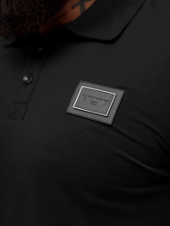Ανδρική μπλούζα polo μαύρο OZONEE NB/MT3124