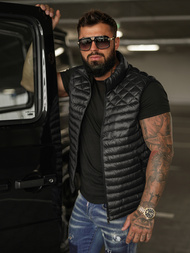 Ανδρικό αμάνικο μπουφάν μαύρο OZONEE JS/16M9333/392BZ