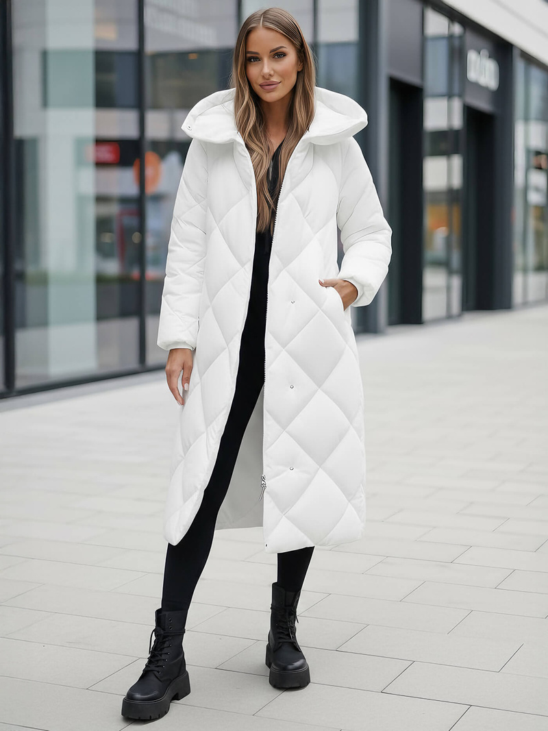 Γυναικείο μπουφάν λευκό OZONEE JS/5M3173/281Z