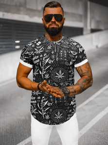 Ανδρικό μπλουζάκι μαύρο OZONEE O/P1347