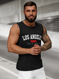 Ανδρικό αμάνικο μπλουζάκι mαύρος OZONEE JS/8B1715/3Z