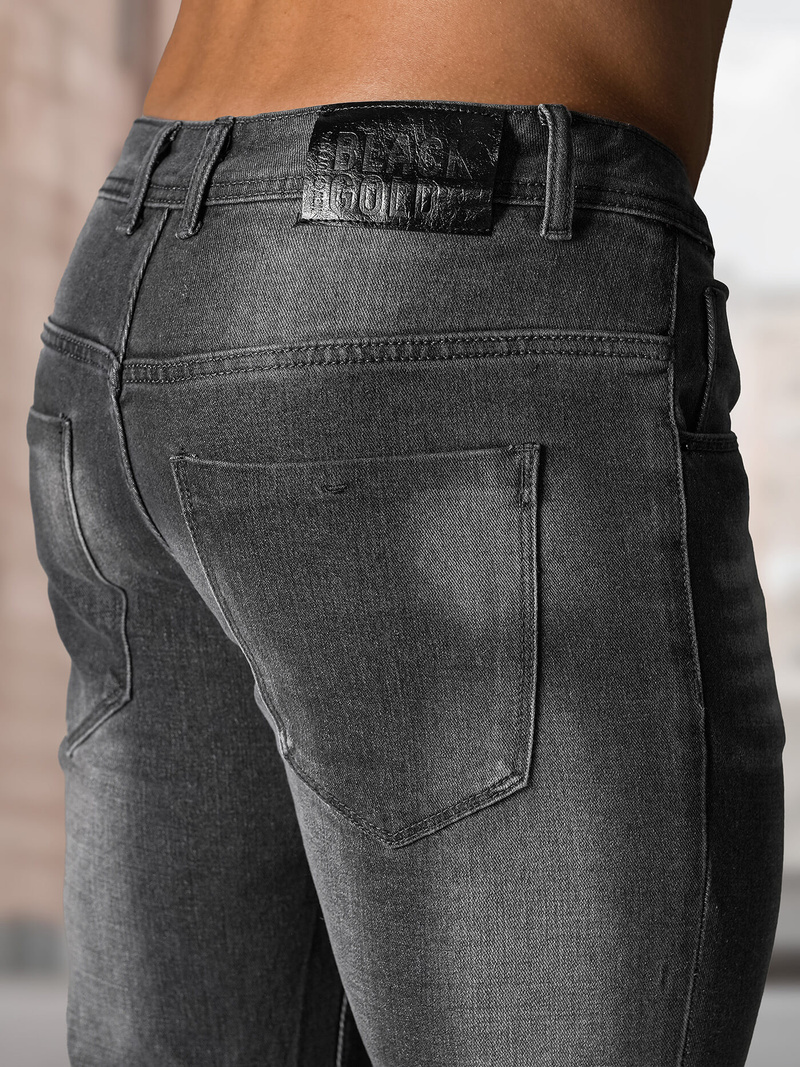 Ανδρικό τζιν παντελόνι γραφίτη OZONEE NB/MP0199GSZ