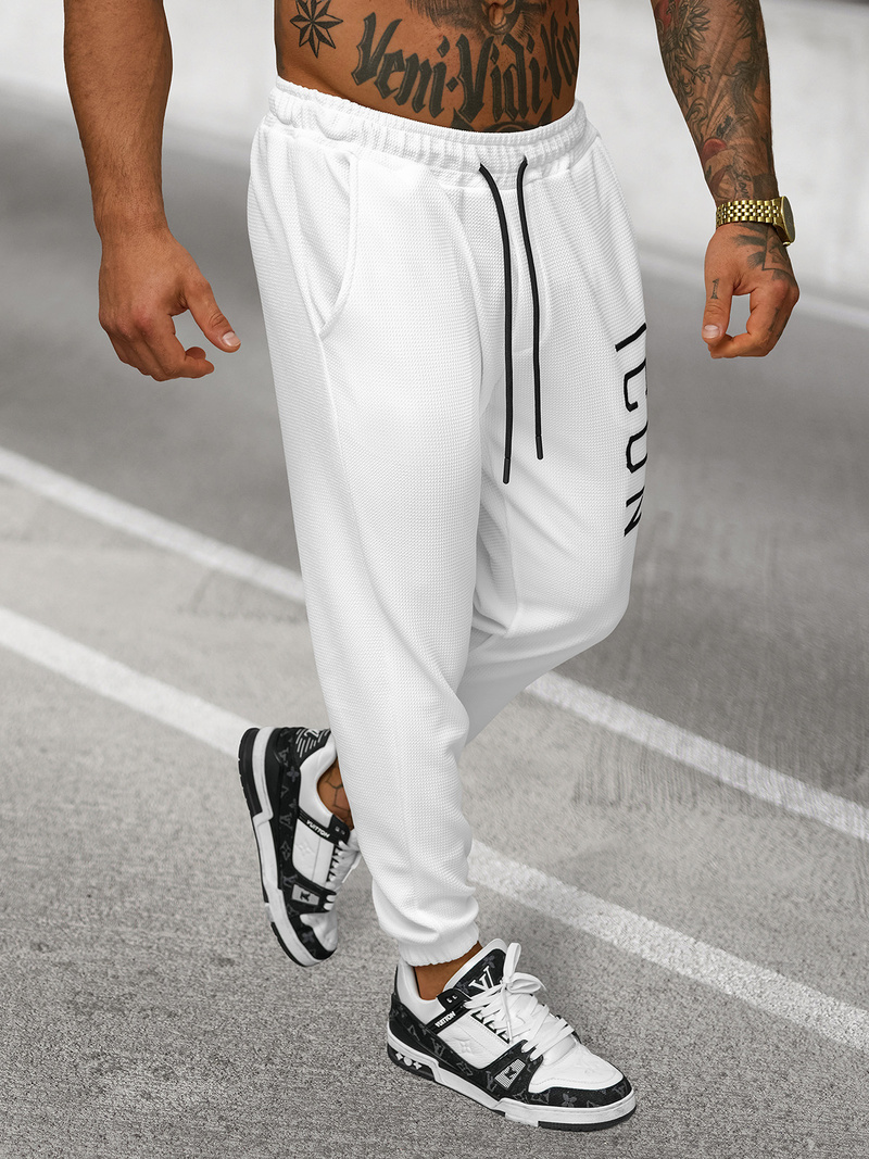 Ανδρικό παντελόνι φόρμας λευκό OZONEE O/D9125Z