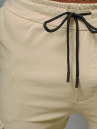 Ανδρικό παντελόνι chino mπεζ OZONEE O/1404SP