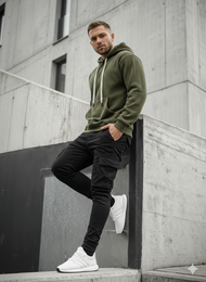 Ανδρικό Φούτερ με Κουκούλα xακί OZONEE O/G3065