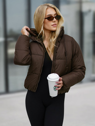 Γυναικείο μπουφάν Σοκολάτα OZONEE JS/16M9187/158