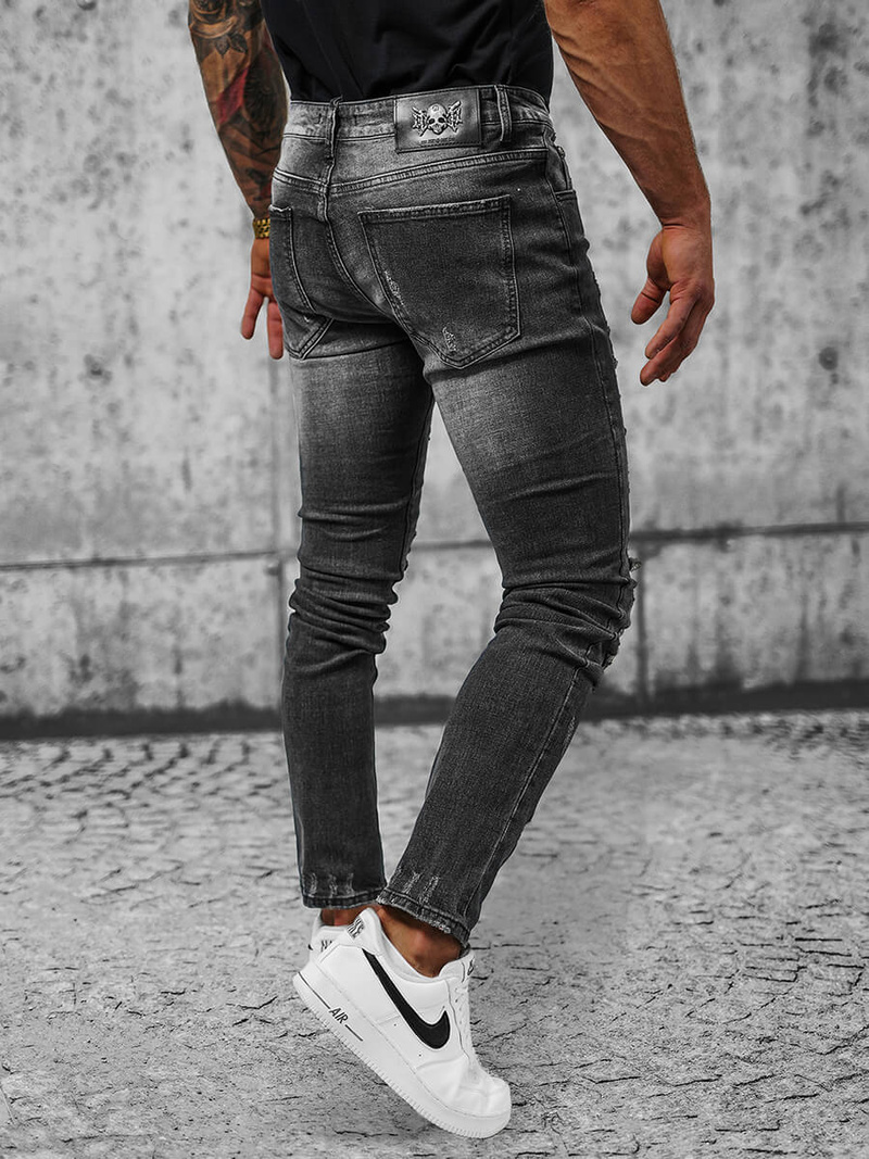 Ανδρικό τζιν παντελόνι mαύρος OZONEE NB/MP0166N