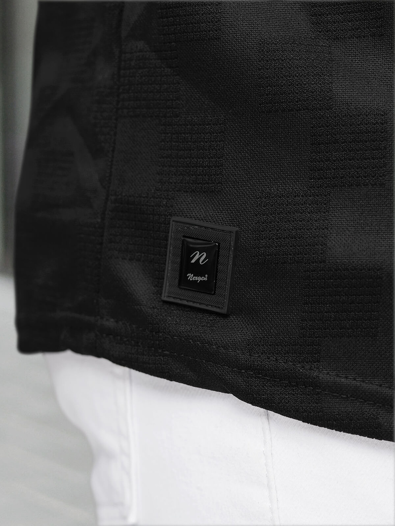 Ανδρικό μπλουζάκι μαύρο OZONEE O/QS11621