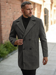 Ανδρικό παλτό Γραφίτης OZONEE JS/11Z8269