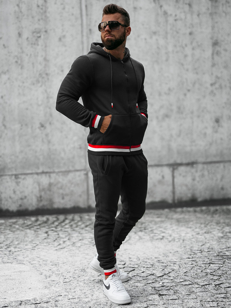 Ανδρικό σετ φόρμας μαύρο OZONEE JS/8C65/3