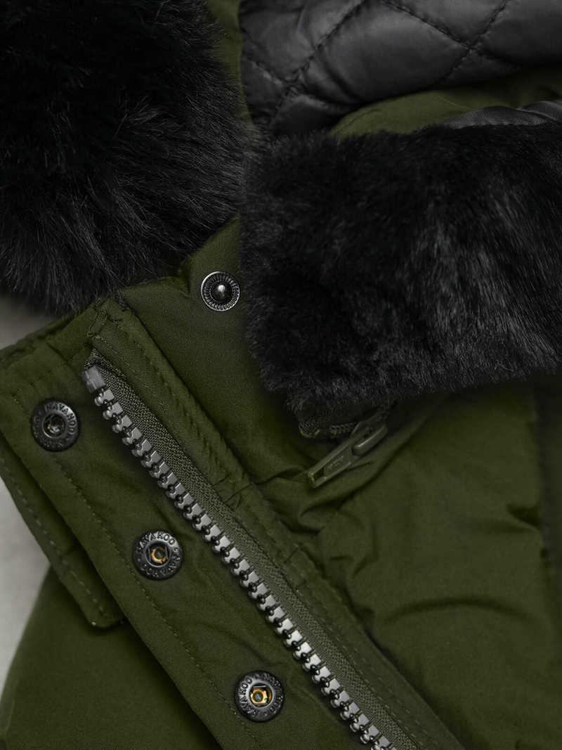 Γυναικείο μπουφάν χακί OZONEE O/W377Z