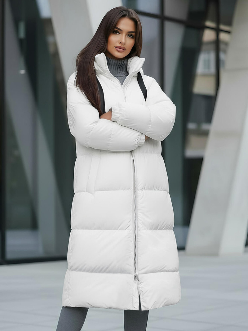 Γυναικείο μπουφάν λευκό OZONEE JS/5M3163/281Z