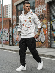 Ανδρικό Φούτερ με kουκούλα λευκό OZONEE O/B266Z