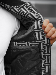 Ανδρικό μπουφάν mαύρο και γκρι OZONEE O/3A55