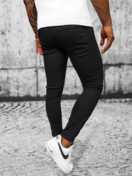 Ανδρικό τζιν παντελόνι mαύρος OZONEE E/5348/02