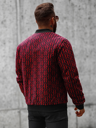 Ανδρικό μπουφάν kόκκινο και μαύρο OZONEE O/3A55