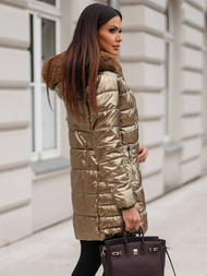 Γυναικείο μπουφάν χρυσός OZONEE JS/16M9120/403Z