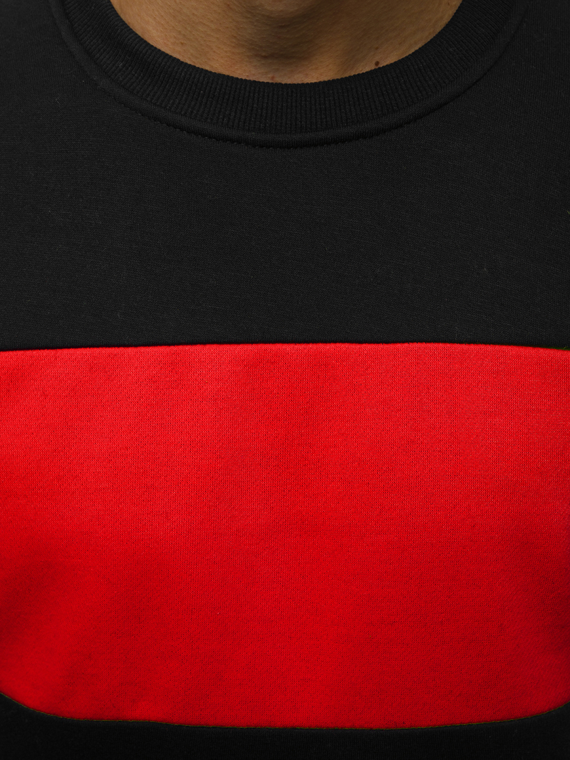 Ανδρικό Φούτερ μαύρο-Κόκκινο OZONEE JS/2010