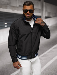 Ανδρικό χειμερινό μπουφάν μαύρο OZONEE JS/5M3101/392Z