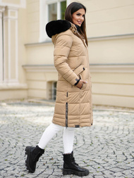 Γυναικείο μπουφάν μπεζ OZONEE O/W377Z