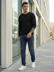 Ανδρικό τζιν παντελόνι Σκούρο μπλε OZONEE DO/4048/2Z