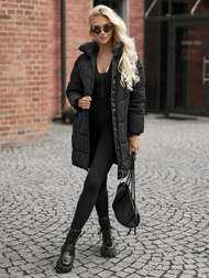 Γυναικείο χειμερινό μπουφάν μαύρο OZONEE JS/16M9302/392Z