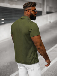 Ανδρική μπλούζα polo Πράσινος OZONEE JS/8T80/29Z