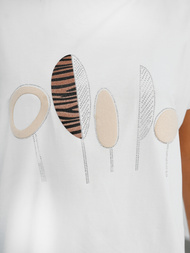 Γυναικείο μπλουζάκι λευκό OZONEE JS/95T2566/1