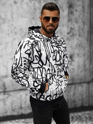 Ανδρικό Φούτερ με kουκούλα λευκό OZONEE JS/8B1151/1