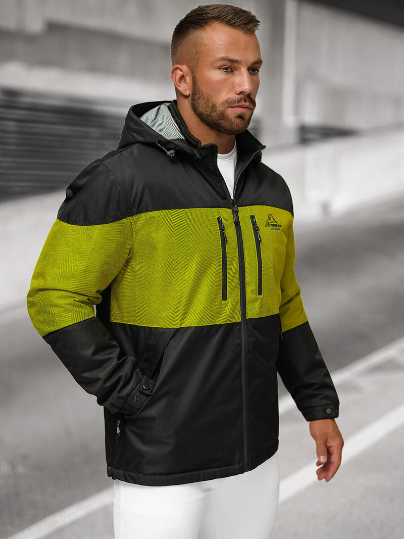 Ανδρικό μπουφάν μαύρο OZONEE JS/22M310/392Z