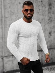 Ανδρικό πουλόβερ λευκό OZONEE NB/MM6021/1Z