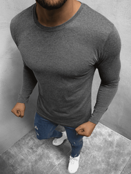 Ανδρικό μπλουζάκι με μακριά μανίκια γραφίτη OZONEE O/1209Z