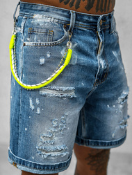 Ανδρικό σόρτς τζιν μπλε OZONEE O/VIP-2441