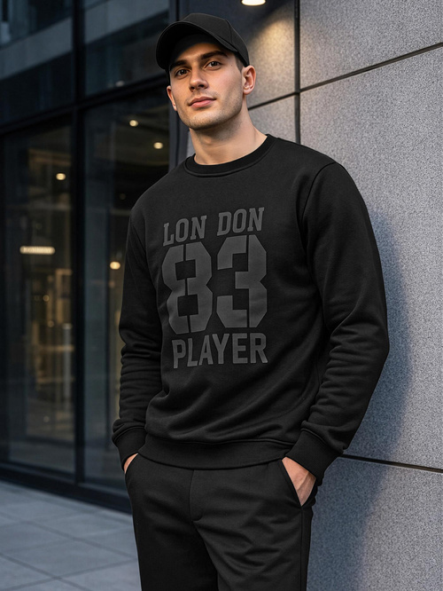 Ανδρικό Φούτερ μαύρο OZONEE JS/8B1976/3