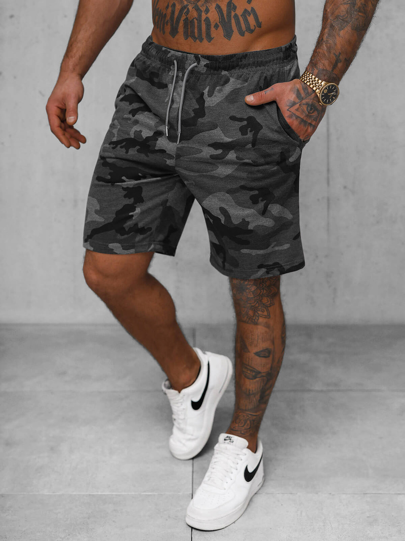 Ανδρικό σόρτς φόρμας γραφίτη OZONEE JS/8K283/5