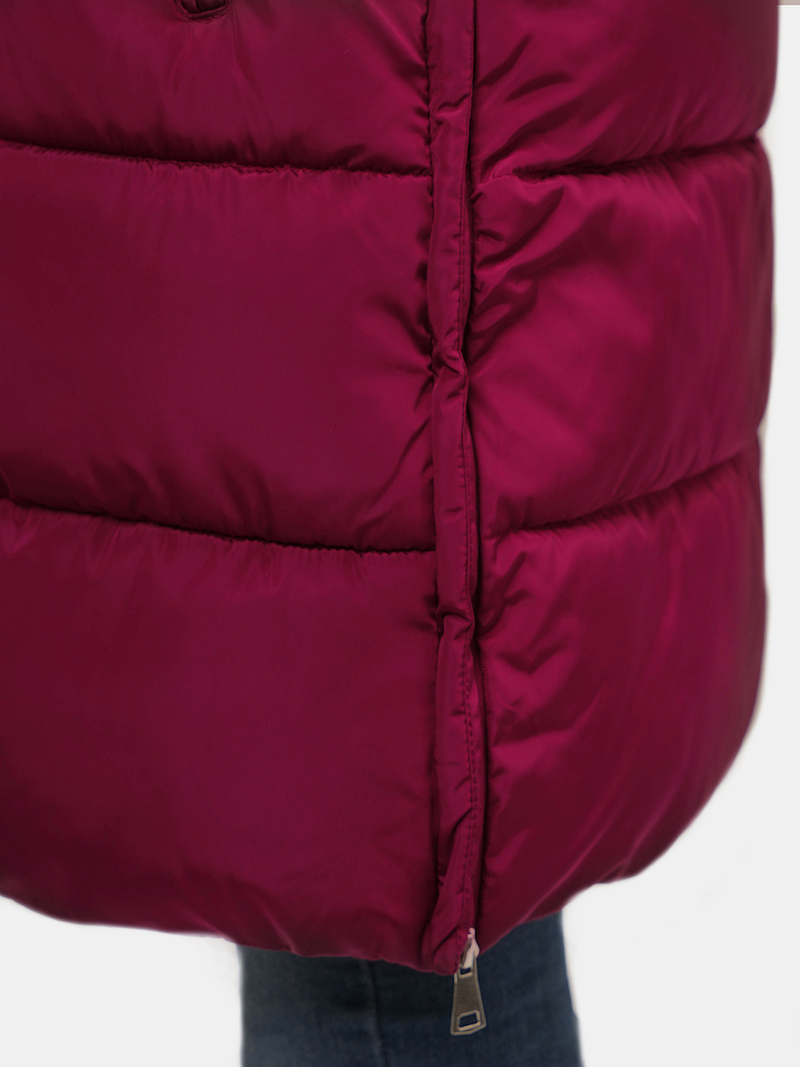 Γυναικείο αμάνικο μπουφάν mαρόν OZONEE O/81276