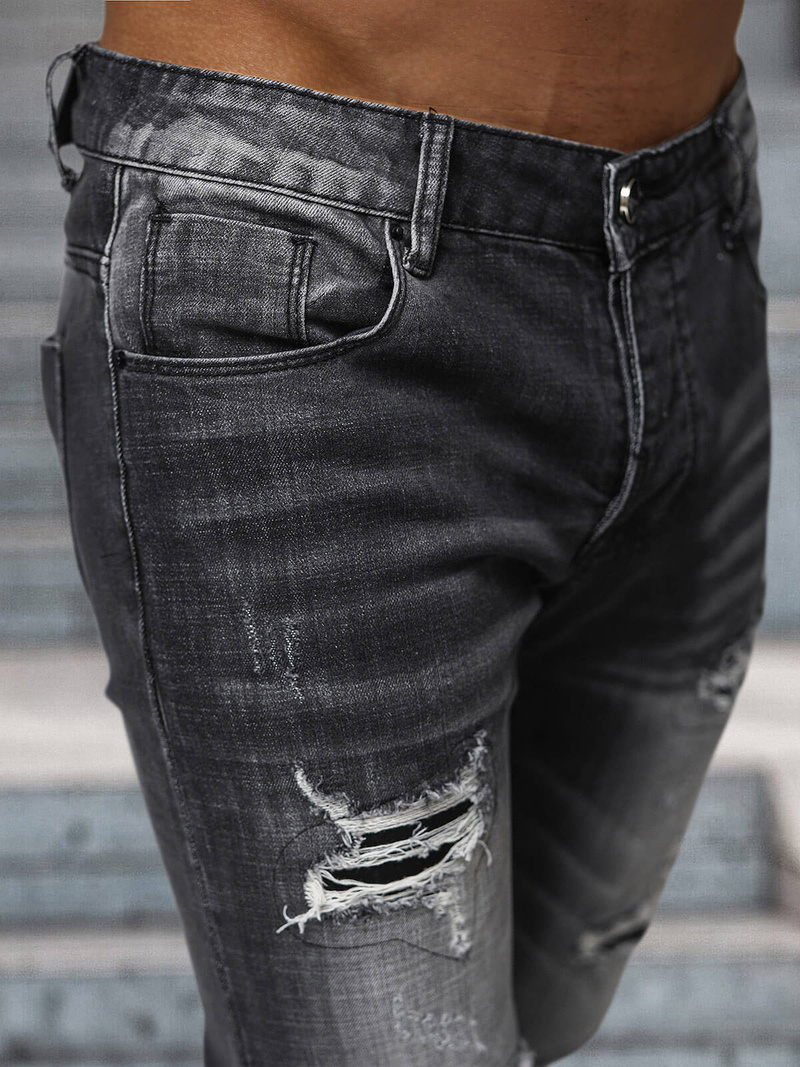 Ανδρικό τζιν παντελόνι mαύρος OZONEE NB/MP0075N