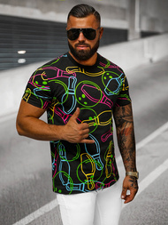 Ανδρικό μπλουζάκι μαύρο OZONEE O/T1272/3