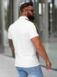 Ανδρική μπλούζα polo λευκό OZONEE O/QQ1337