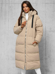 Γυναικείο μπουφάν μπεζ OZONEE JS/5M3163/62Z
