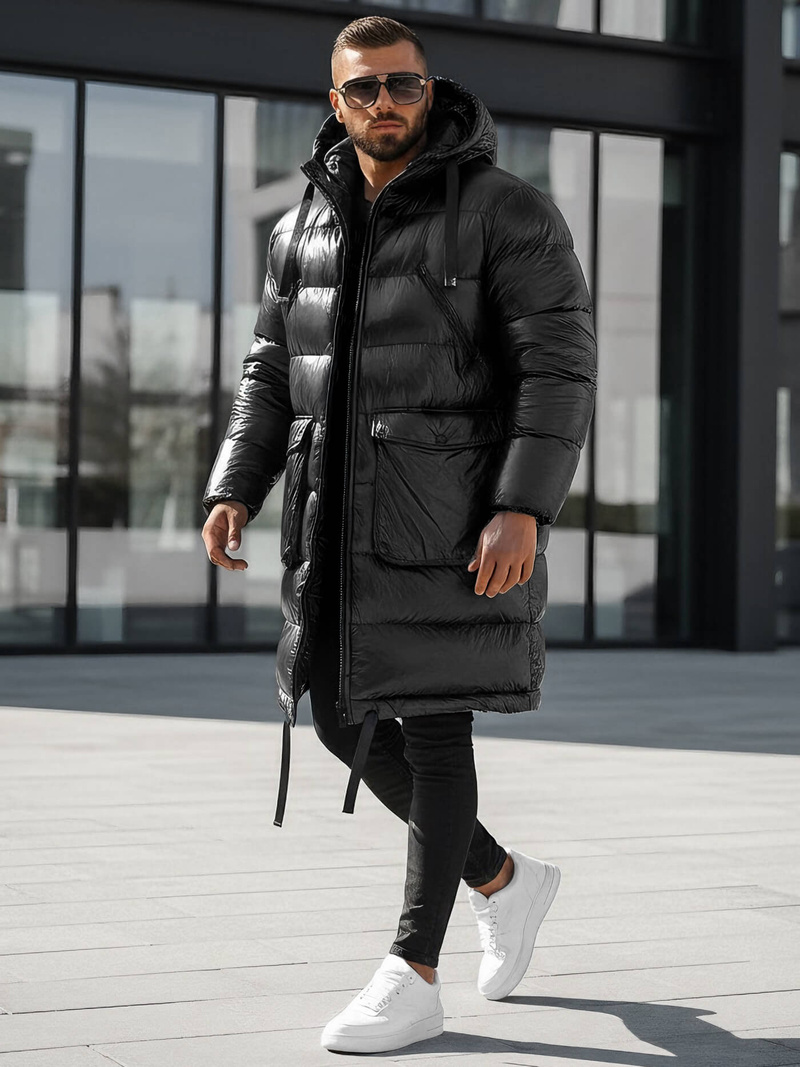 Ανδρικό χειμερινό μπουφάν μαύρη OZONEE O/M3205Z