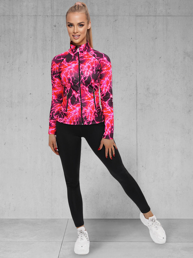 Γυναικείο σετ φόρμας δύο κομματιών ροζ OZONEE O/20713