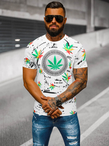 Ανδρικό μπλουζάκι λευκό OZONEE O/T131/1