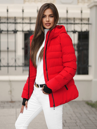 Γυναικείο χειμερινό μπουφάν το κόκκινο OZONEE JS/M769/270Z