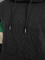 Ανδρικό Φούτερ με Κουκούλα μαύρο OZONEE JS/3B578