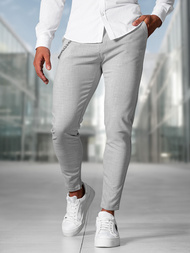 Ανδρικό παντελόνι chino γκρι OZONEE DJ/3300Z
