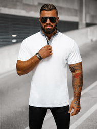 Ανδρική μπλούζα polo λευκό OZONEE O/DA803