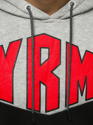 Ανδρικό Φούτερ με Κουκούλα γκρι-μαύρο OZONEE JS/KS2133