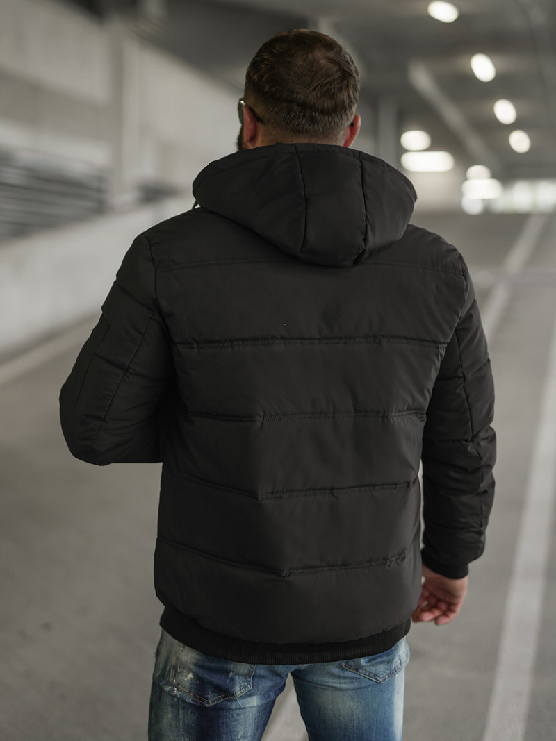 Ανδρικό μπουφάν mαύρος OZONEE JS/31M5003Z