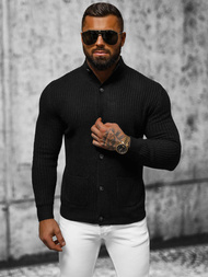 Ανδρικό πουλόβερ mαύρος OZONEE NB/MM6020/4